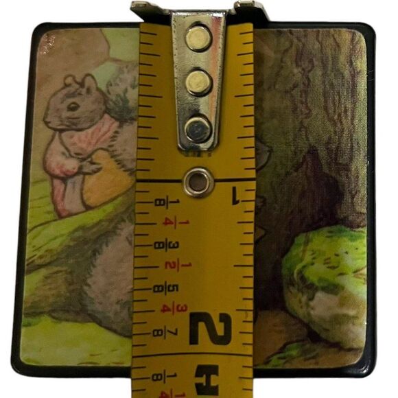 Vintage Squirrel Nutkin Beatrix Potter Mini Puzzle Cubes Boxes Trinket Box Set - Picture 5 of 6
